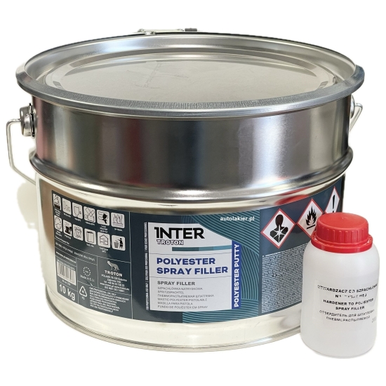 Szpachlówka NATRYSKOWA POLIESTROWA wypełniająca rysy ubytki 10kg Troton 174