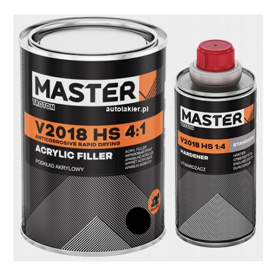 MASTER V2018 4:1 HS PODKŁAD szary antykorozyjny na STAL ALUMINIUM OCYNK 360