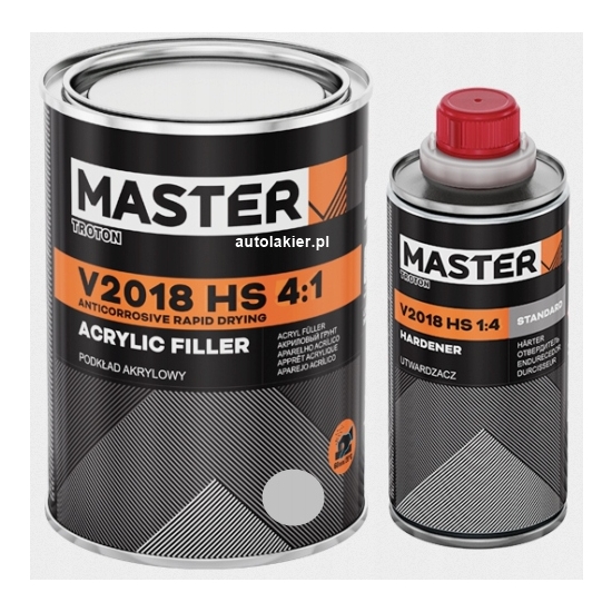 MASTER V2018 4:1 HS PODKŁAD biały antykorozyjny na STAL ALUMINIUM OCYNK 360