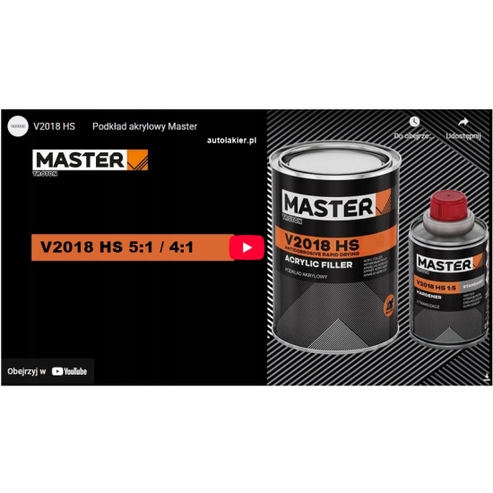 MASTER V2018 4:1 HS PODKŁAD biały antykorozyjny na STAL ALUMINIUM OCYNK 360