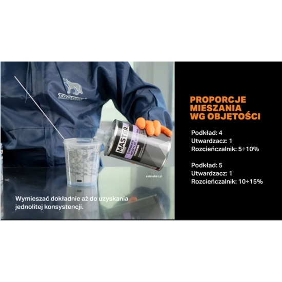 2,5+0,5 nr 1 PODKŁAD MASTER V2007 RAL 7040 szary WYPEŁNIAJĄCY 2185