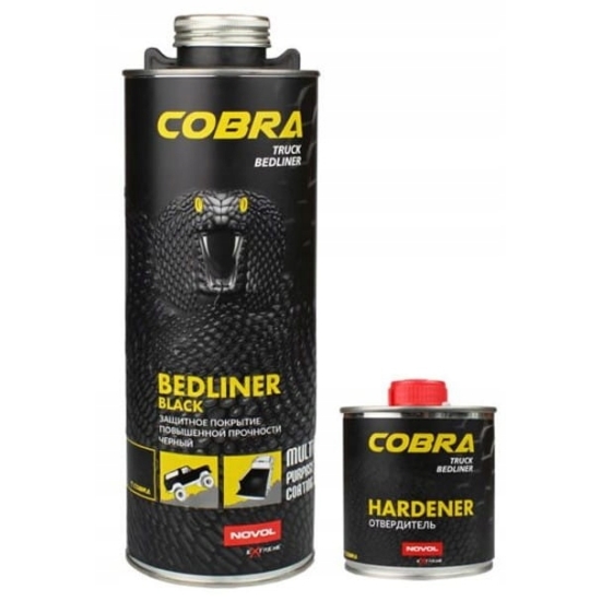 czarny kolor NOVOL COBRA twarda powłoka poliuretanowa ochronna 1597