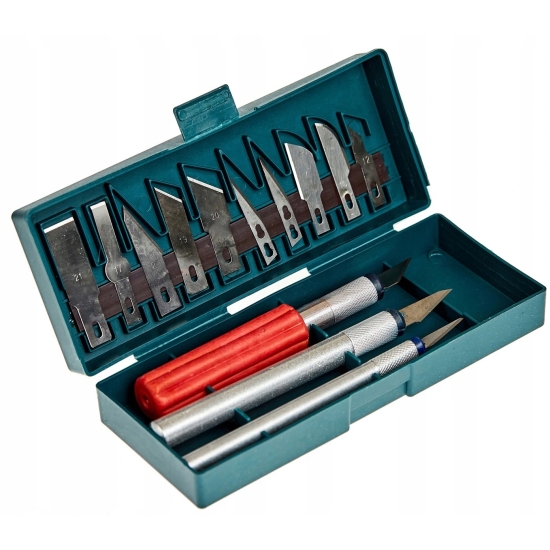 SKALPELE NOŻYKI MODELARSKIE precyzyjne - ZESTAW 13 elementów 1430