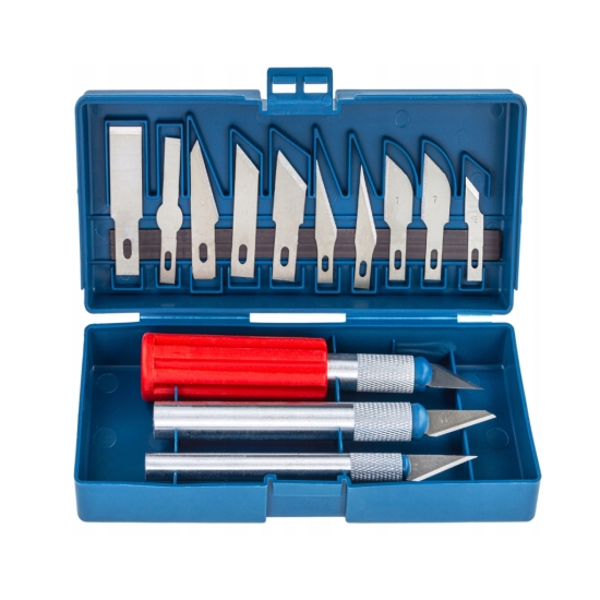 SKALPELE NOŻYKI MODELARSKIE precyzyjne - ZESTAW 13 elementów 1430