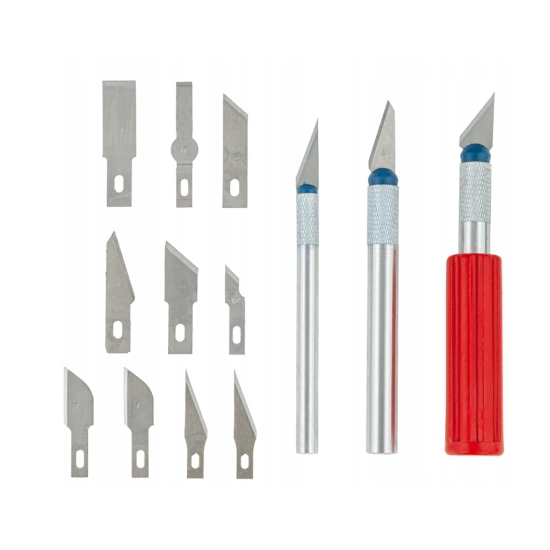SKALPELE NOŻYKI MODELARSKIE precyzyjne - ZESTAW 13 elementów 1430