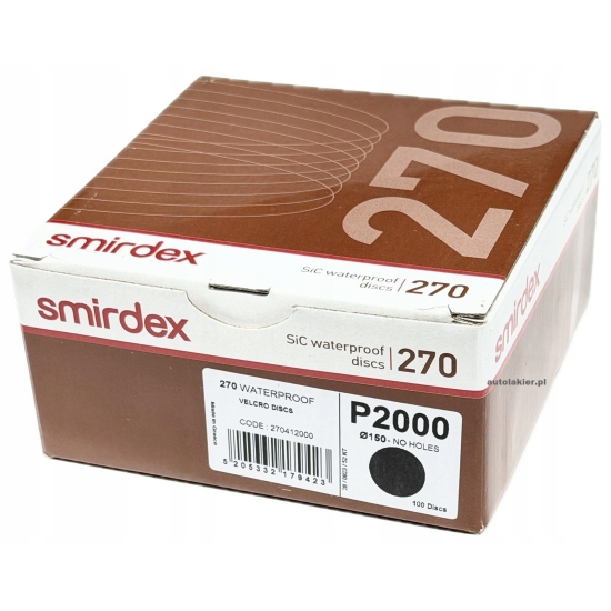 P2000 KRĄŻEK ścierny wodny 150mm na rzep szlifowanie na mokro SMIRDEX 631