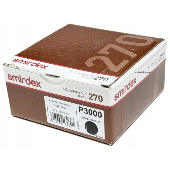 P3000 KRĄŻEK ścierny wodny 150mm na rzep szlifowanie na mokro SMIRDEX 905