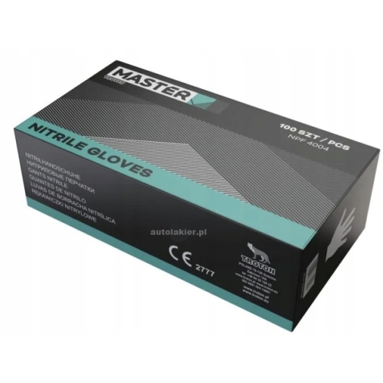 XL Rękawice wzmocniona ODPORNOŚĆ NA ROZCIEŃCZALNIKI 100 szt. MASTER IT 114