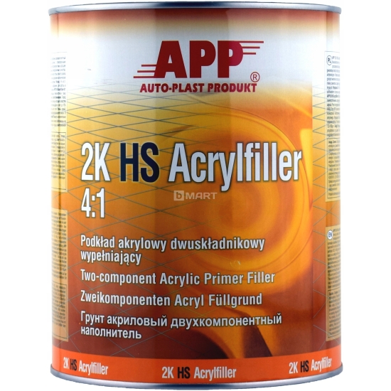 APP Podkład akrylowy BIAŁY 4:1 401 1 litr + utwardzacz 0,25 litra 2184