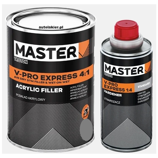 podkład szybkoschnący 1 godzinę SZARY V-PRO EXPRESS 4:1 Master Troton 537