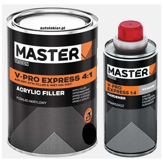 podkład szybkoschnący 1 godzinę CZARNY V-PRO EXPRESS 4:1 Master Troton 537