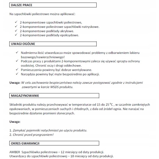 3000ml MASTER Amber Multifunkcyjna szpachlówka 