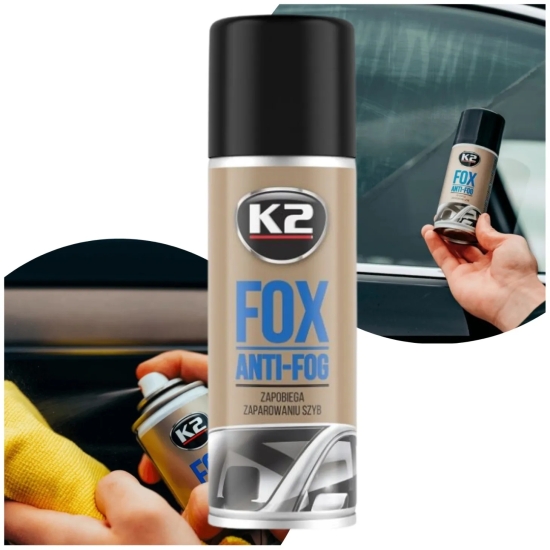 K2 FOX antypara do szyb ZAPOBIEGA PAROWANIU SZYB spray 150ml 553