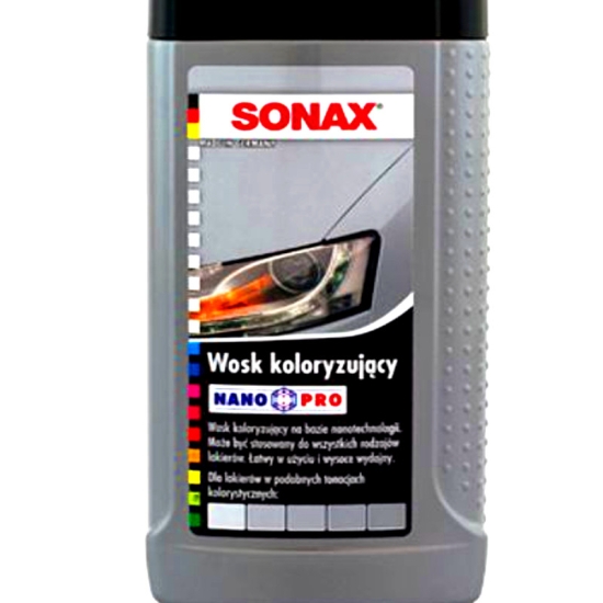 SONAX 250ml SREBRNY WOSK KOLORYZUJĄCY zarysowania NANOTECHnologia 944