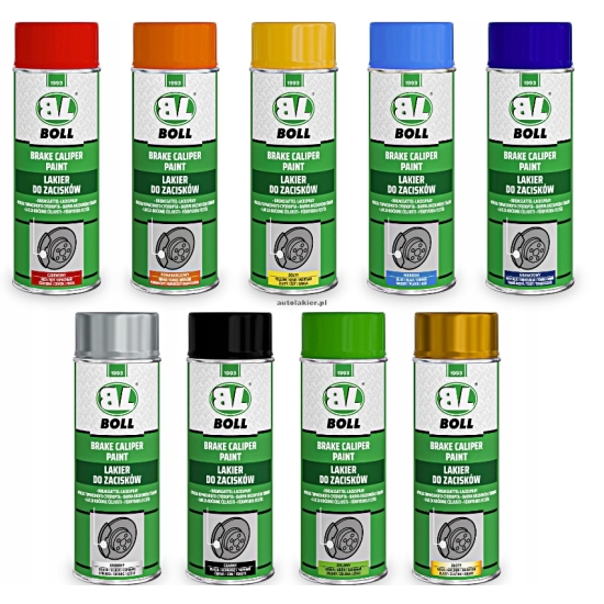 BOLL LAKIER DO ZACISKÓW i tarcz hamulcowych ZŁOTY w połysku, trwały 1485