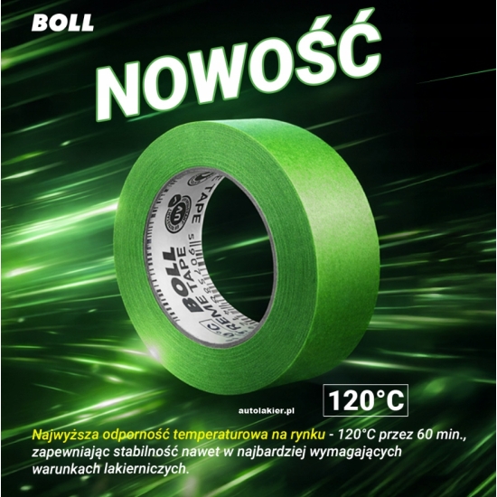 25 mm taśma lakiernicza EXTREME 120°C najwyższa przyczepność BOLL 1163