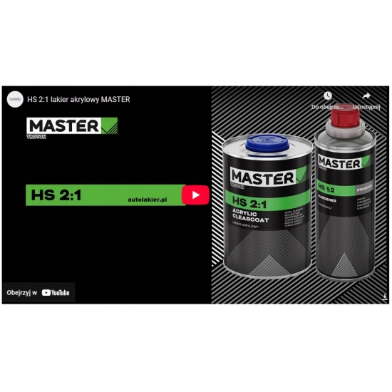 LAKIER BEZBARWNY HS 2:1 New Formula 1 + 0,5 litra MASTER TROTON 503