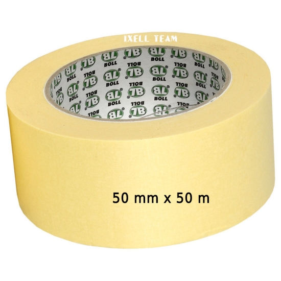 50 mm TAŚMA MASKUJĄCA PAPIEROWA BOLLnie pozostawia kleju, mocno klejąca 99