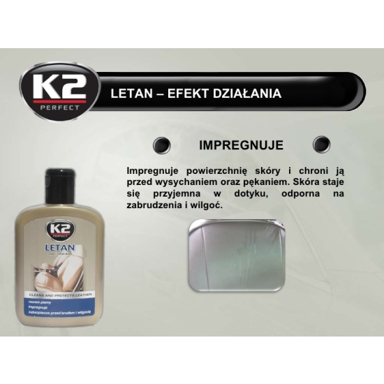 LETAN K2 MLECZKO DO SKÓRY skutecznie CZYŚCI IMPREGNUJE 312