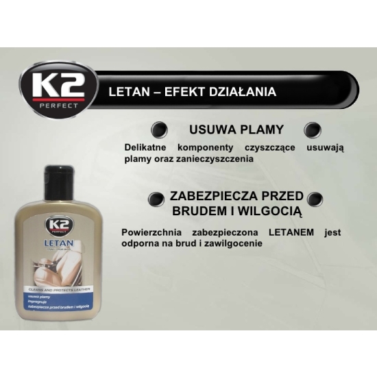 LETAN K2 MLECZKO DO SKÓRY skutecznie CZYŚCI IMPREGNUJE 312