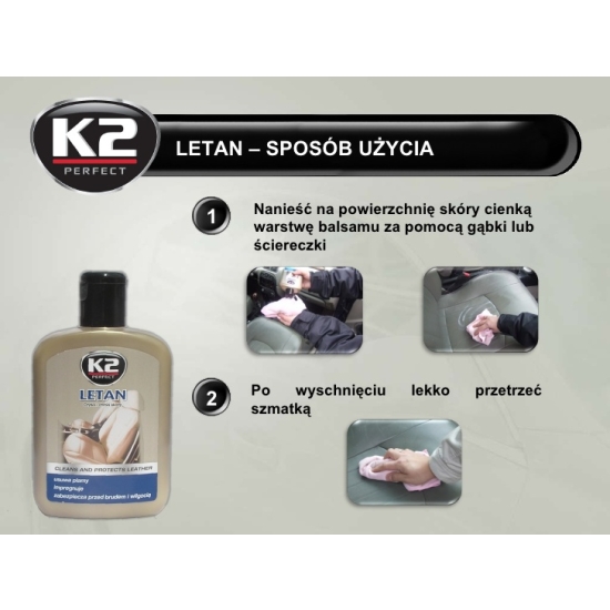 LETAN K2 MLECZKO DO SKÓRY skutecznie CZYŚCI IMPREGNUJE 312