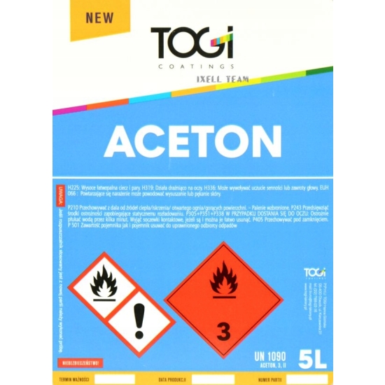 ACETON TECHNICZNY 0,5 L rozcieńczalnik acetonowy CZYSTY - WYSOKA JAKOŚĆ 450