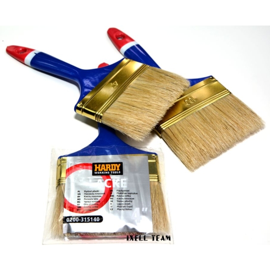 PĘDZEL PŁASKI 100 mm 4``PLASTIK RĄCZKA 200-315 HARDY Kaem 831