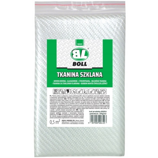 TKANINA SZKLANA 350 g/m2 wymiar 0,5 metra BOLL