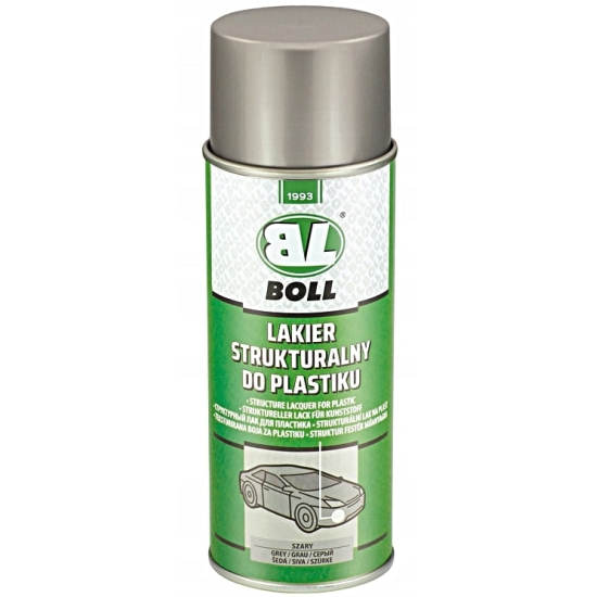 Lakier strukturalny do plastiku SZARY spray 400 ml BOLL